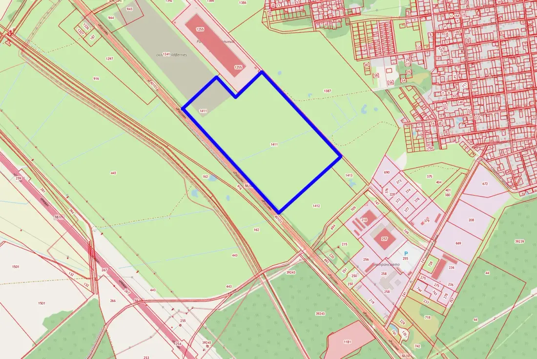 Земельный участок 61,7 га в Индустриальном парке "М10" "Красный Бор"